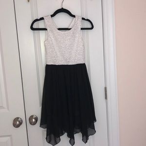 White and Black Dress